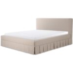 Maren King Bed Beige OA-1016-34-0 OA 1016 34 0 Maren Kbed diagL mattress shadsilo