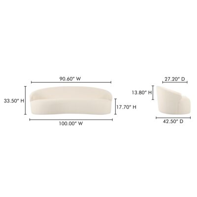 Cove Outdoor Sofa Cream OA-1021-05 OA 1021 05 70