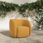 Rae Outdoor Accent Chair Deep Yellow OA-1022-09 OA 1022 09 10