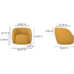 Rae Outdoor Accent Chair Deep Yellow OA-1022-09 OA 1022 09 70
