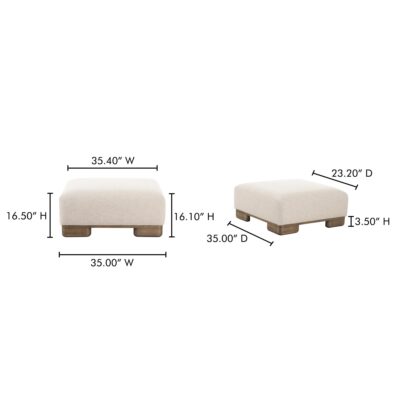 June Ottoman Oatmeal OA-1033-34 OA 1033 34 70