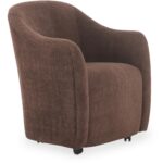 Drava Rolling Dining Chair Dark Brown OA-1034-20 OA 1034 20 01