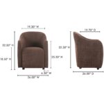 Drava Rolling Dining Chair Dark Brown OA-1034-20 OA 1034 20 70