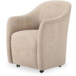 Drava Rolling Dining Chair Beige OA-1034-34 OA 1034 34 01