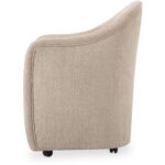 Drava Rolling Dining Chair Beige OA-1034-34 OA 1034 34 02