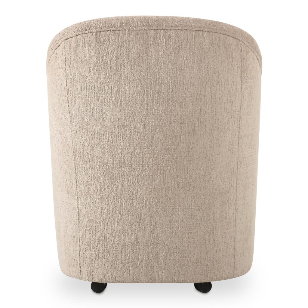 Drava Rolling Dining Chair Beige - Image 4