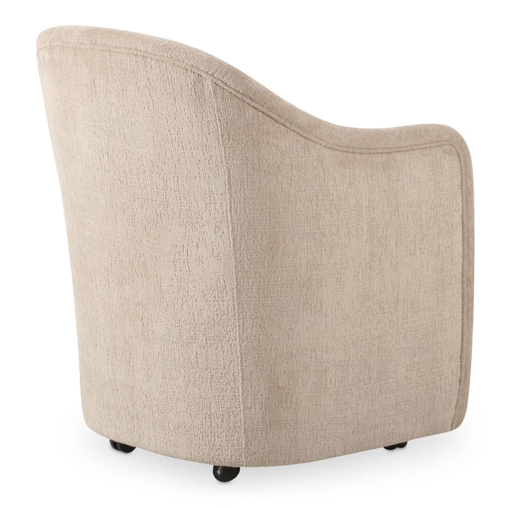 Drava Rolling Dining Chair Beige - Image 5