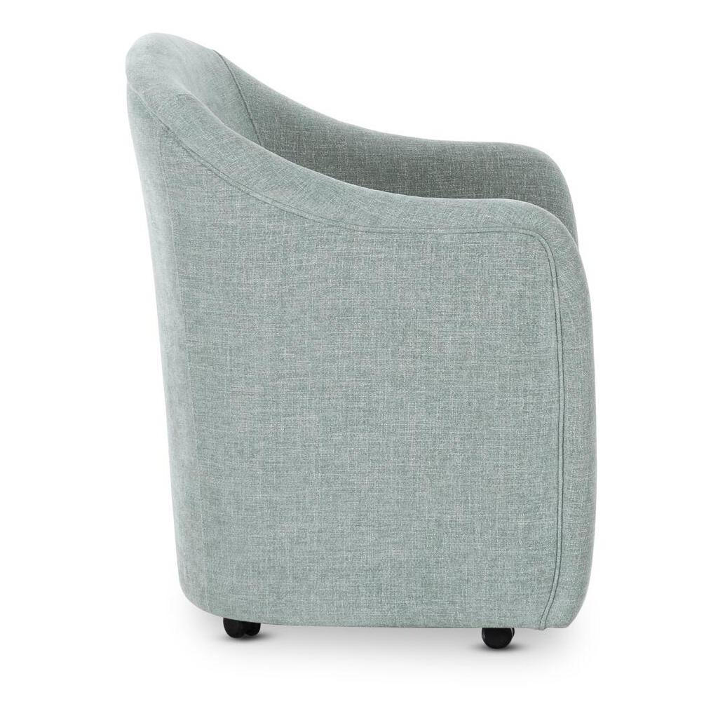 Drava Rolling Dining Chair Light Blue 3 Drava Rolling Dining Chair Light Blue - Image 3