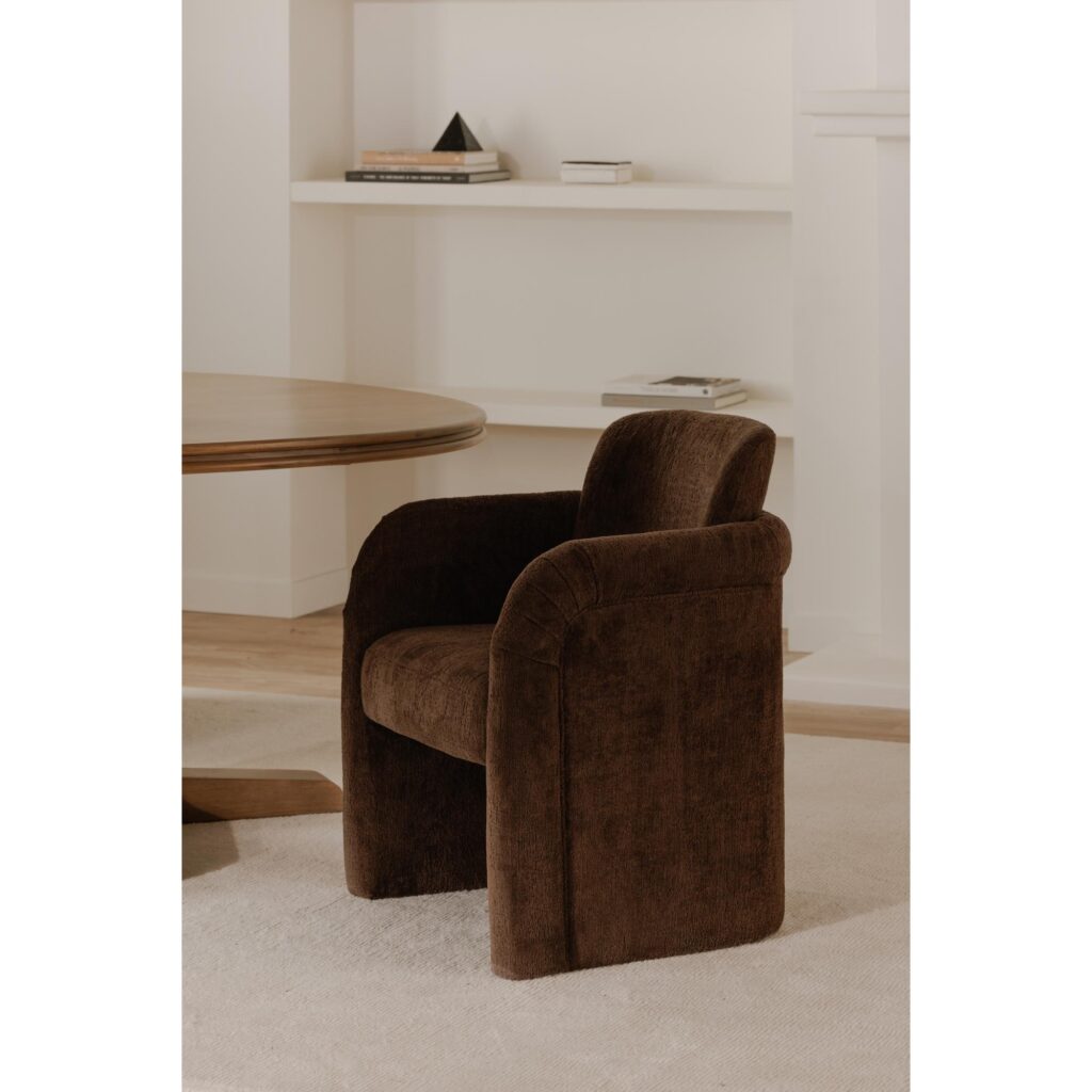 Mesto Rolling Dining Chair Dark Brown - Image 11