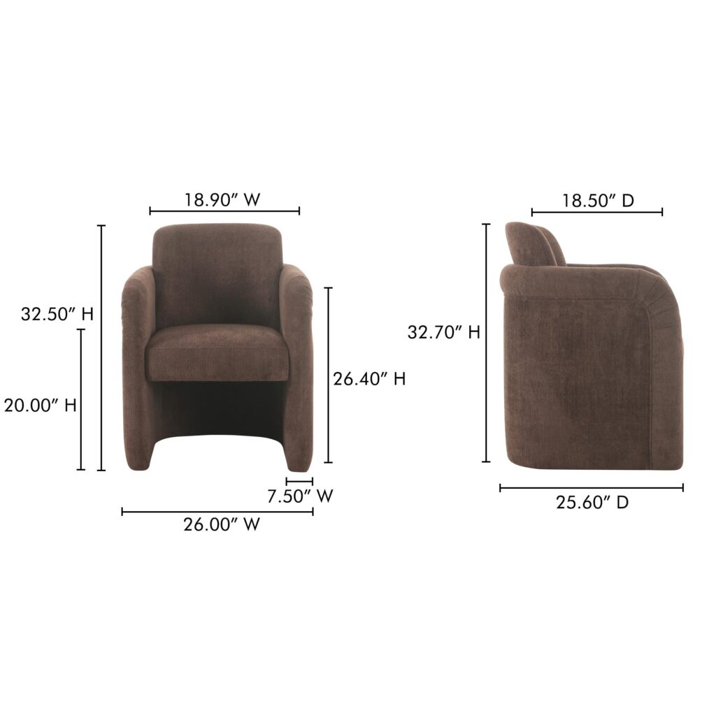 Mesto Rolling Dining Chair Dark Brown - Image 14