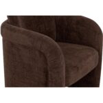 Mesto Rolling Dining Chair Dark Brown OA-1035-20 OA 1035 20 Mesto closeup01 shadsilo