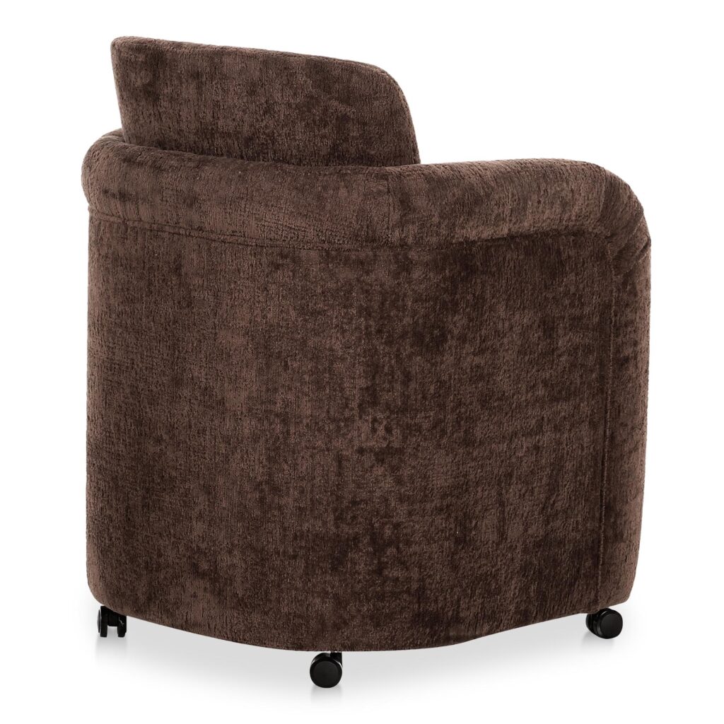 Mesto Rolling Dining Chair Dark Brown - Image 3