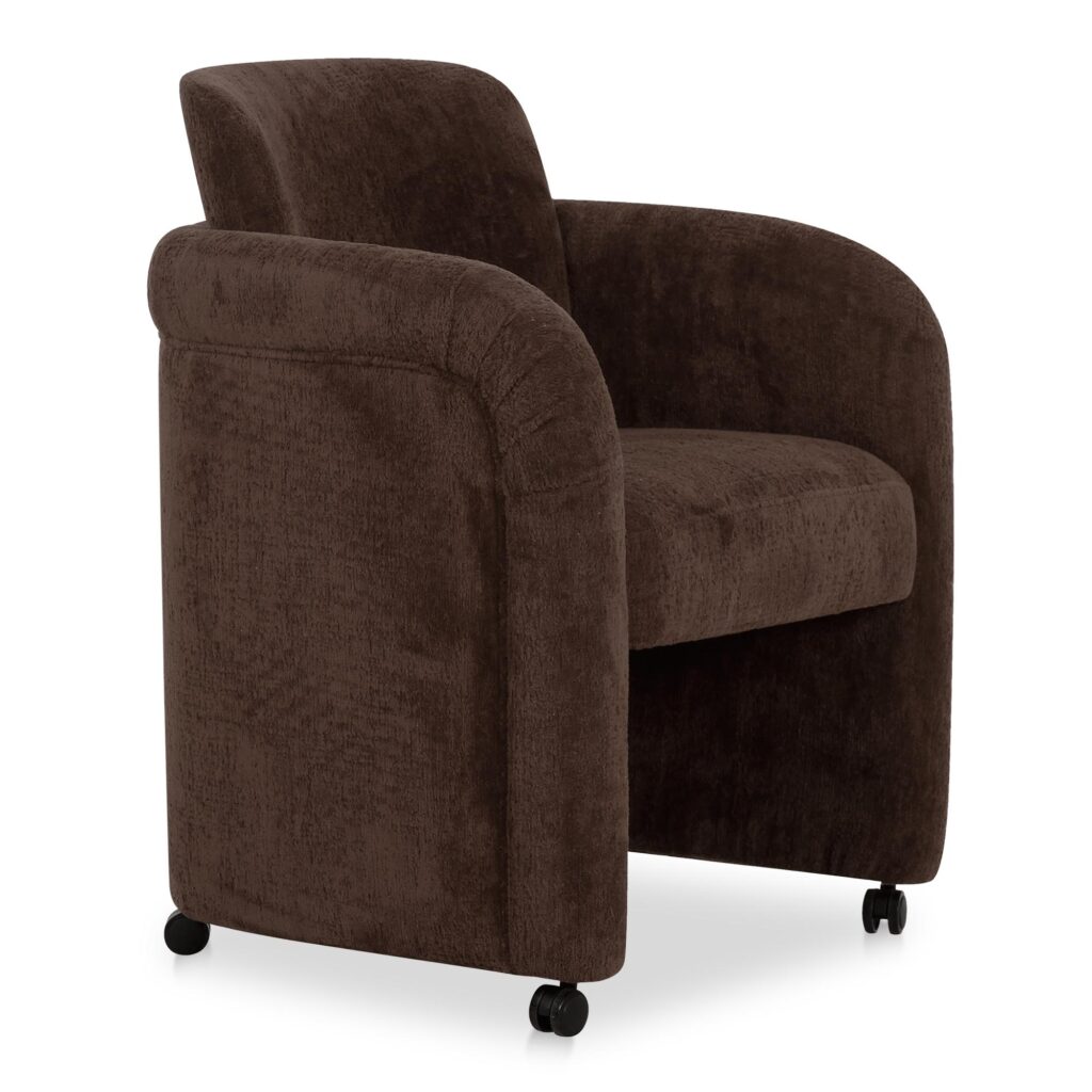 Mesto Rolling Dining Chair Dark Brown - Image 2