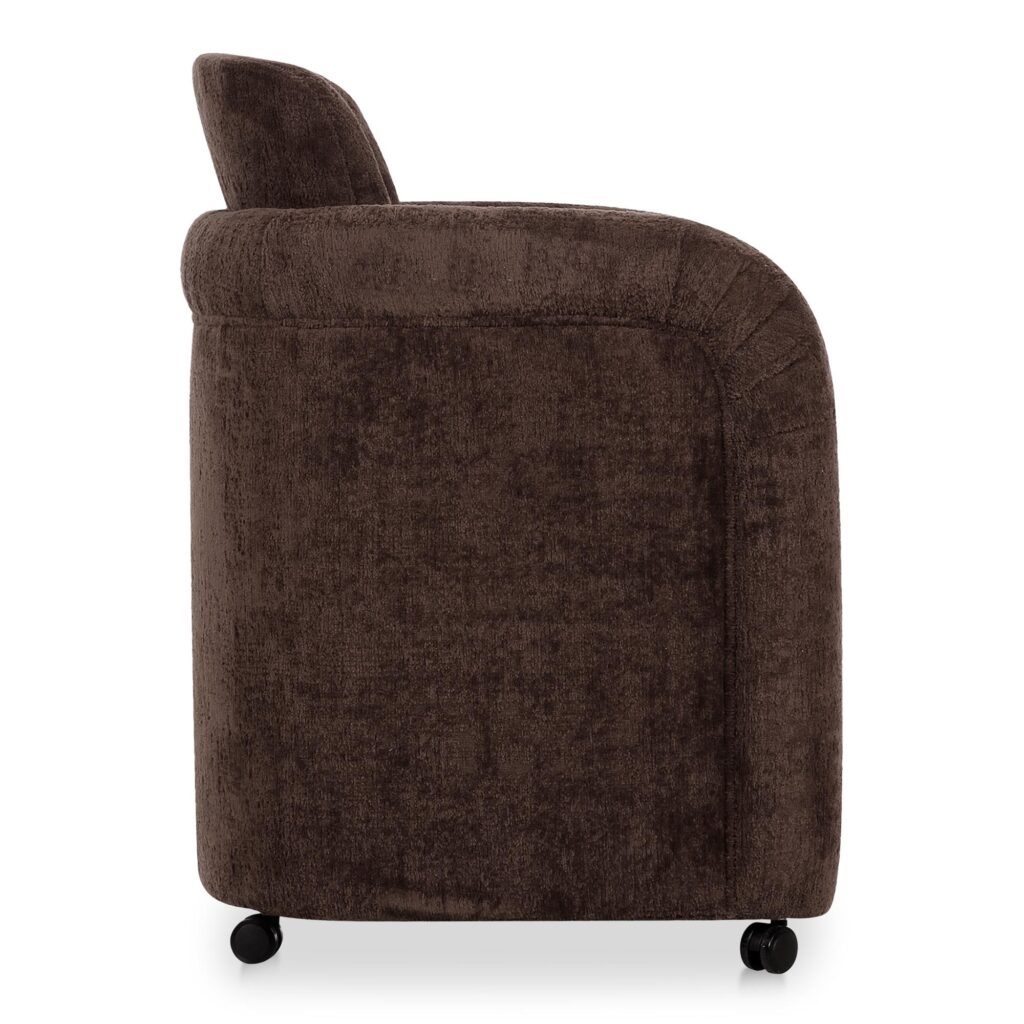 Mesto Rolling Dining Chair Dark Brown - Image 4