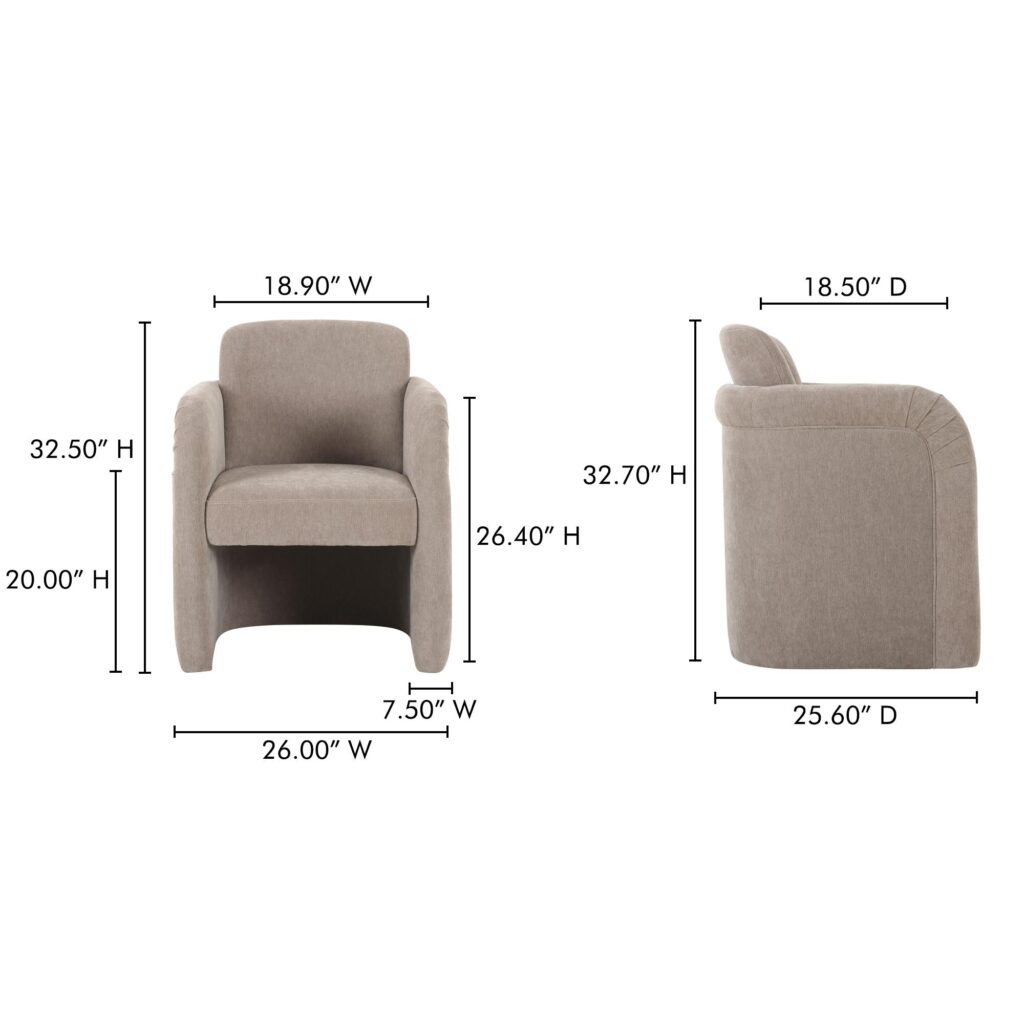 Mesto Rolling Dining Chair Taupe - Image 14