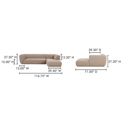 Zandro Sectional Right OA-1036-34-R-0 OA 1036 34 R 0 70