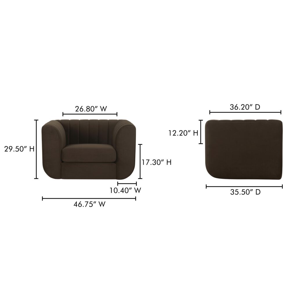 Rosy Lounge Chair Dark Brown - Image 9