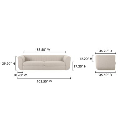 Rosy Sofa Oatmeal OA-1038-34 OA 1038 34 70