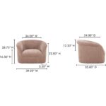 Thora Lounge Chair Blush OA-1039-33 OA 1039 33 70