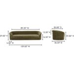 Thora Sofa Dark Green 19 Thora Sofa Dark Green OA-1040-27 OA 1040 27 70