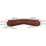 Roman L-Shaped Sectional Rust 23 Roman L-Shaped Sectional Rust OA-1042-12-0 OA 1042 12 0 70
