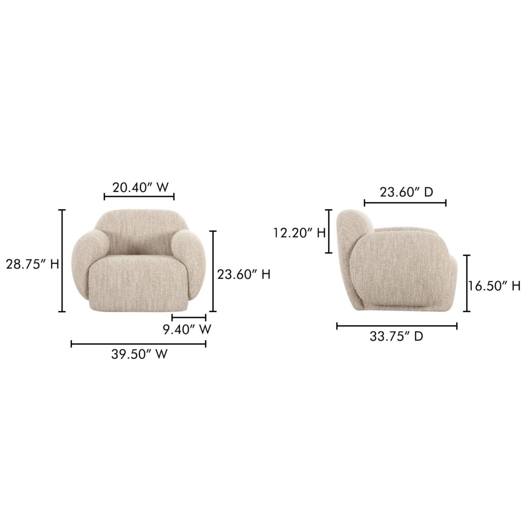 Hazel Lounge Chair Off White - Image 10