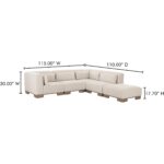 June Dream Modular Sectional Oatmeal OA-1047-34 OA 1047 34 70