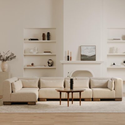 June Classic L-Shaped Modular Sectional Oatmeal