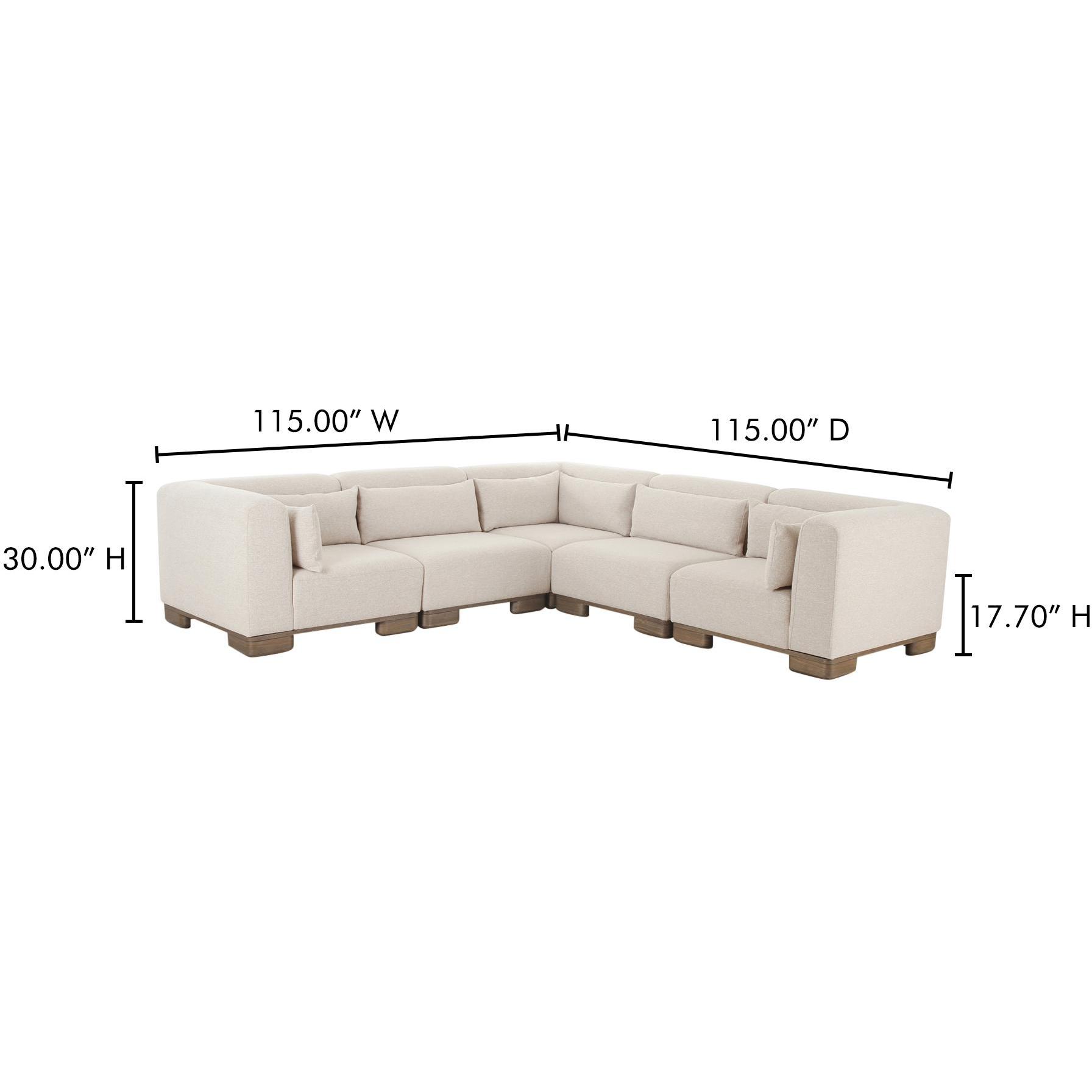 June Classic L-Shaped Modular Sectional Oatmeal 9 June Classic L-Shaped Modular Sectional Oatmeal - Image 9