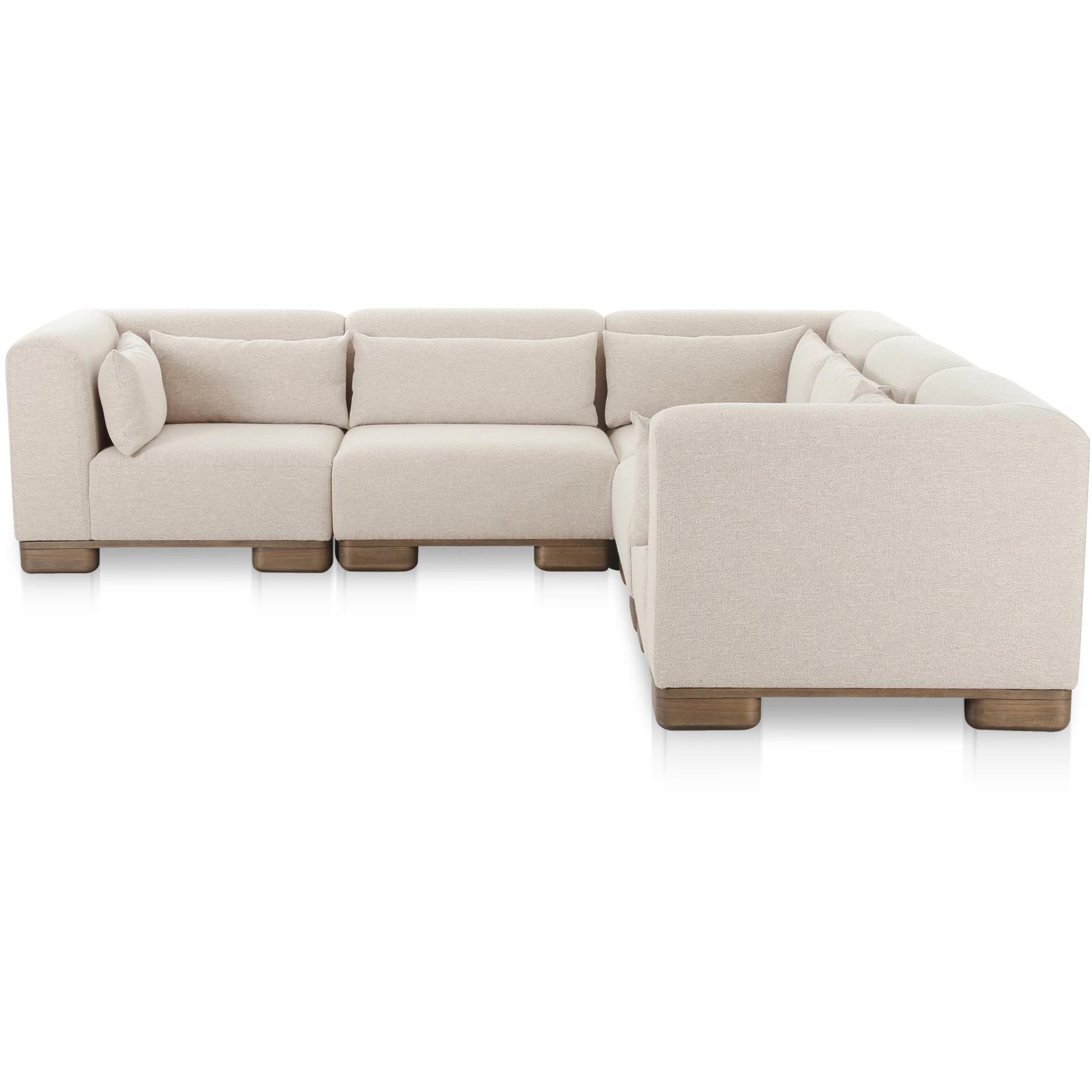 June Classic L-Shaped Modular Sectional Oatmeal