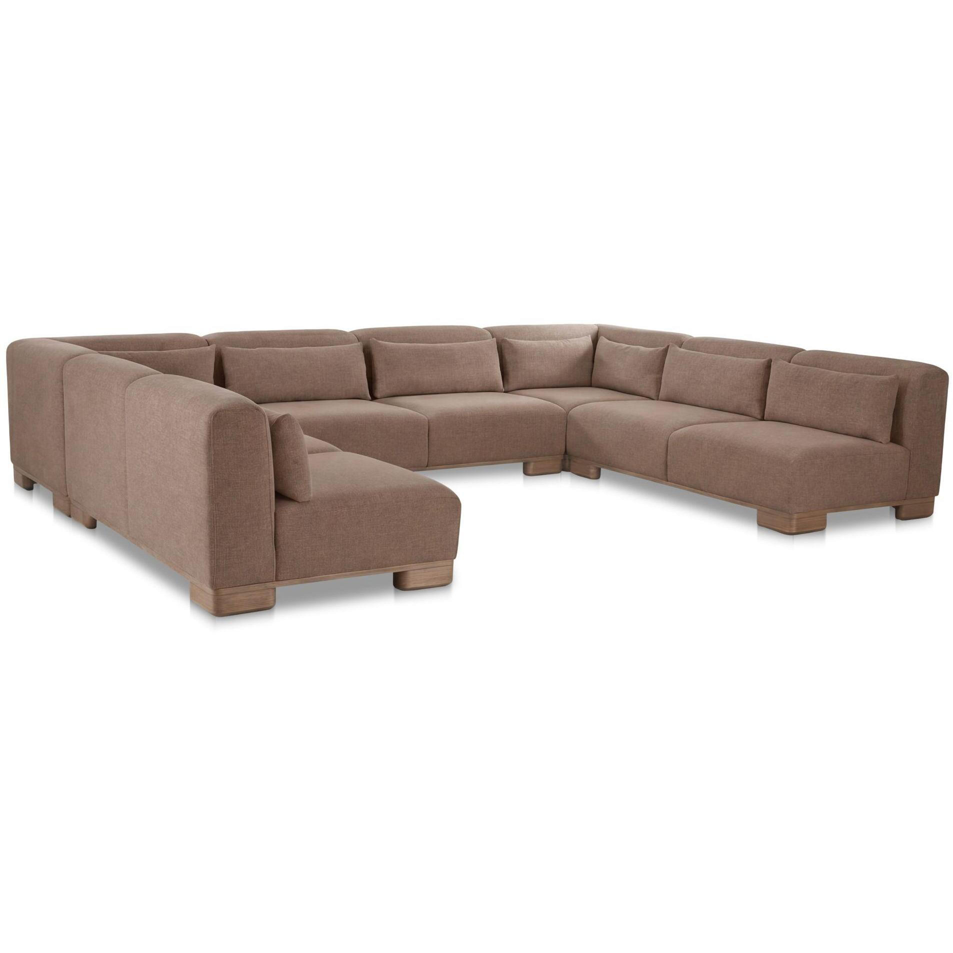 June U Shaped Modular Sectional Dark Brown 3 June U Shaped Modular Sectional Dark Brown - Image 3