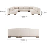 June U Shaped Modular Sectional Oatmeal OA-1049-34 OA 1049 34 70