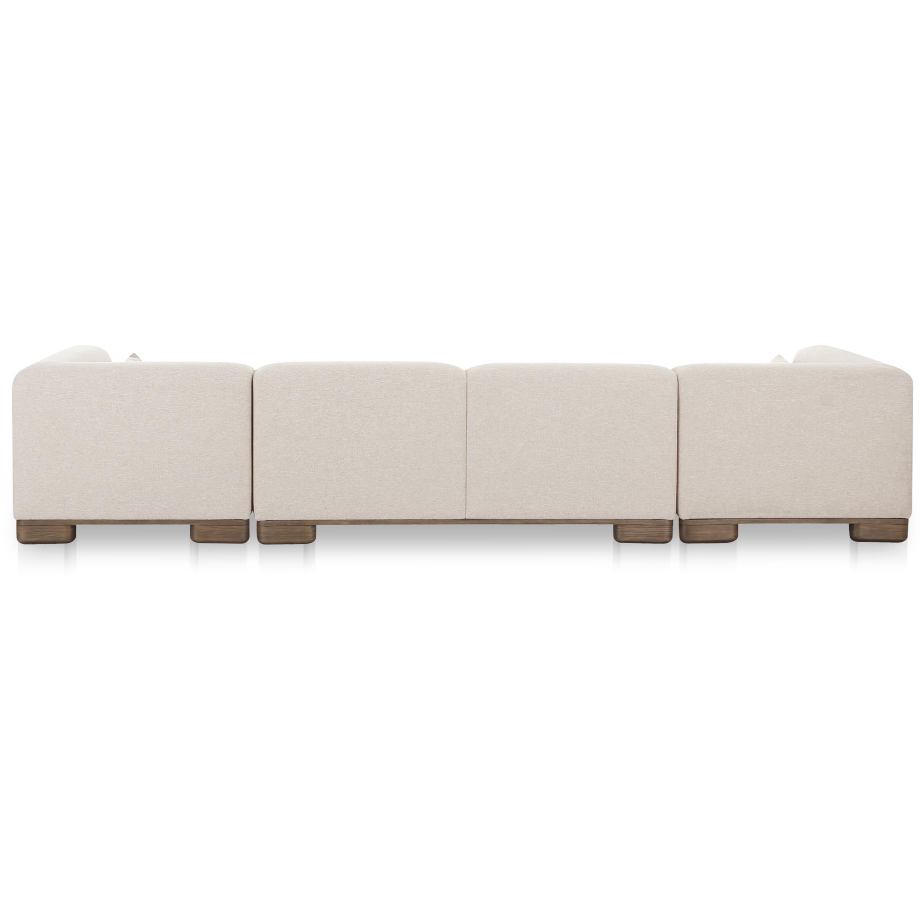 June U Shaped Modular Sectional Oatmeal 4 June U Shaped Modular Sectional Oatmeal - Image 4