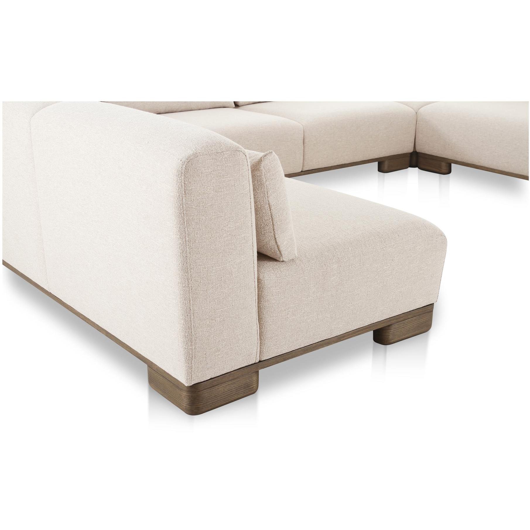June U Shaped Modular Sectional Oatmeal 5 June U Shaped Modular Sectional Oatmeal - Image 5