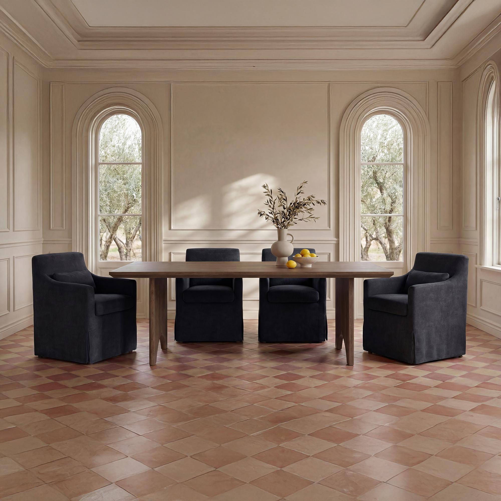Lydia Slipcover Dining Chair Black 2 Lydia Slipcover Dining Chair Black - Image 2