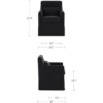 Lydia Slipcover Dining Chair Black 5 Lydia Slipcover Dining Chair Black OA-1051-02 OA 1051 02 70 dim