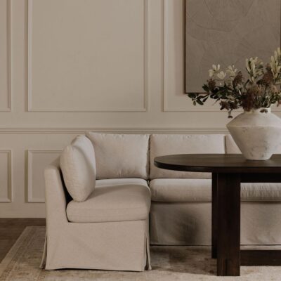 Fable Slipcover Dining Corner Chair Beige OA-1055-34 OA 1055 34 10