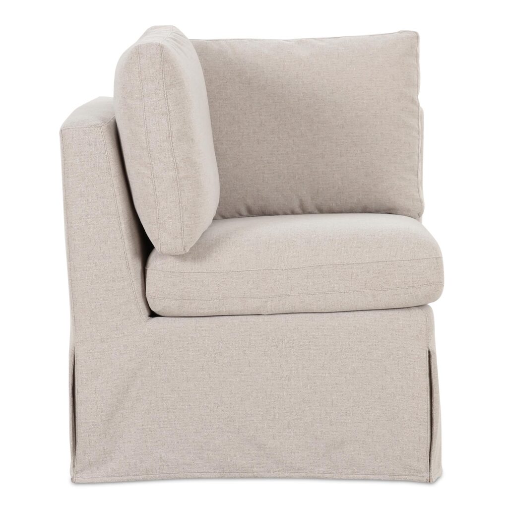 Fable Slipcover Dining Corner Chair Beige - Image 3