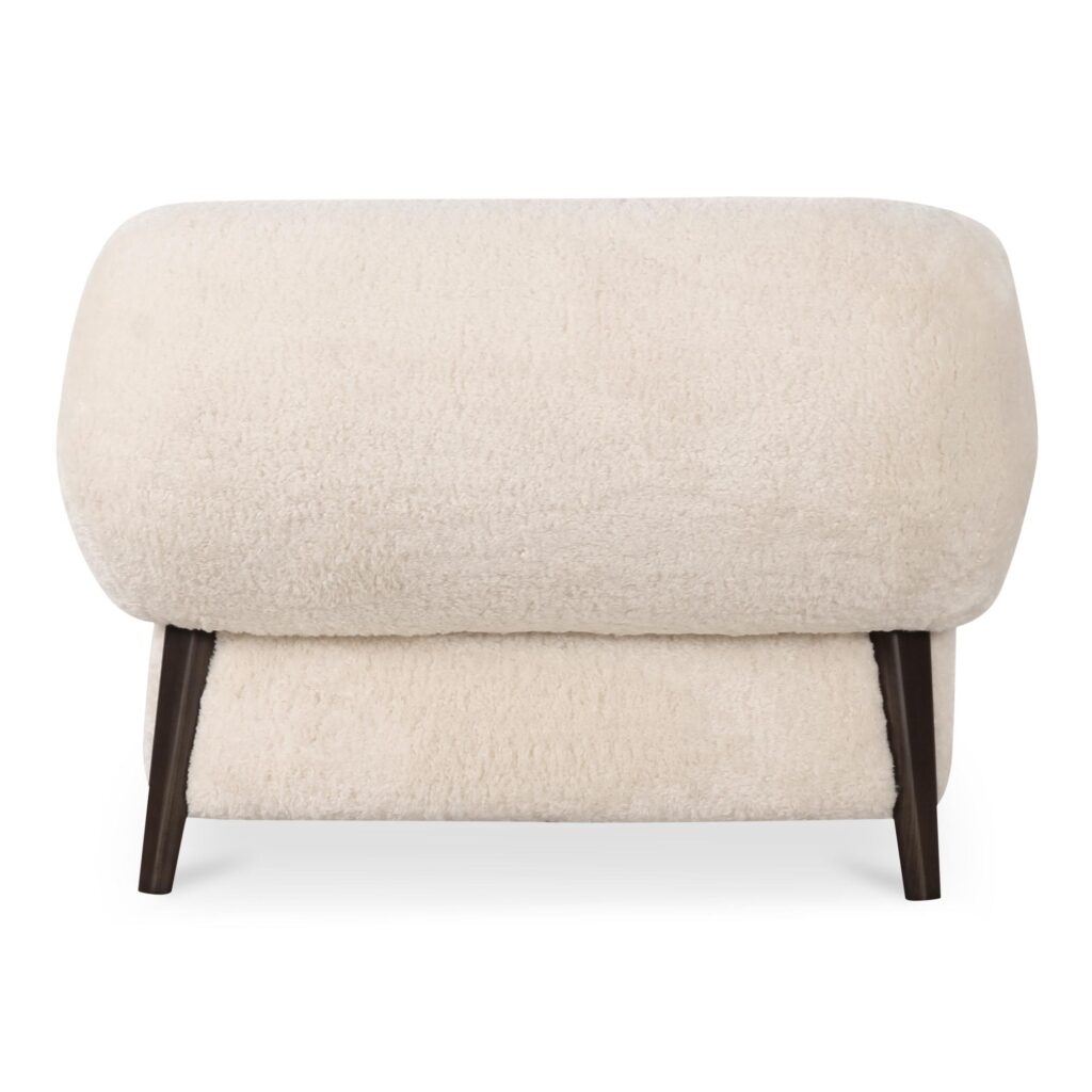 Devlin Lounge Chair Cream Faux Fur - Image 5