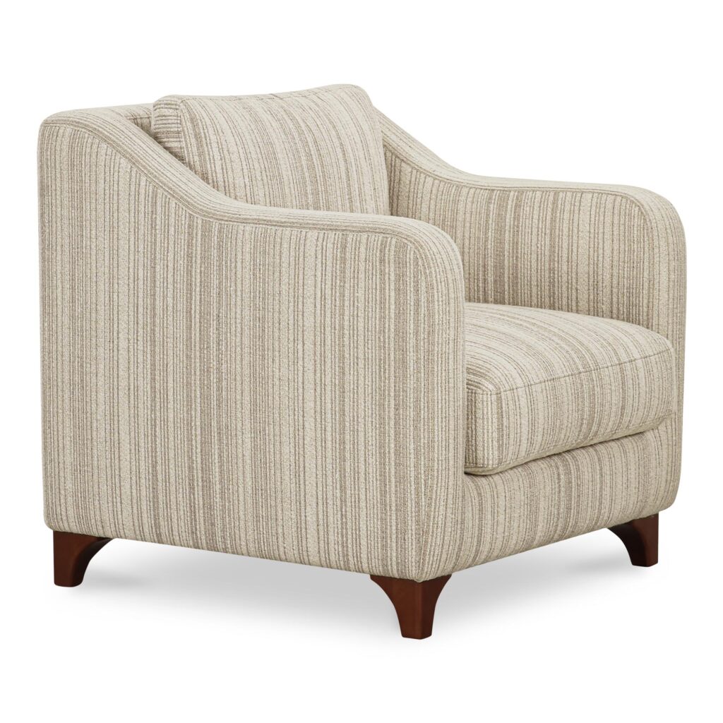 Hewitt Accent Chair Beige Stripe - Image 2