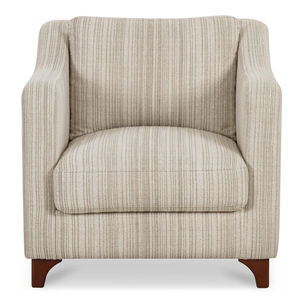 Hewitt Accent Chair Beige Stripe