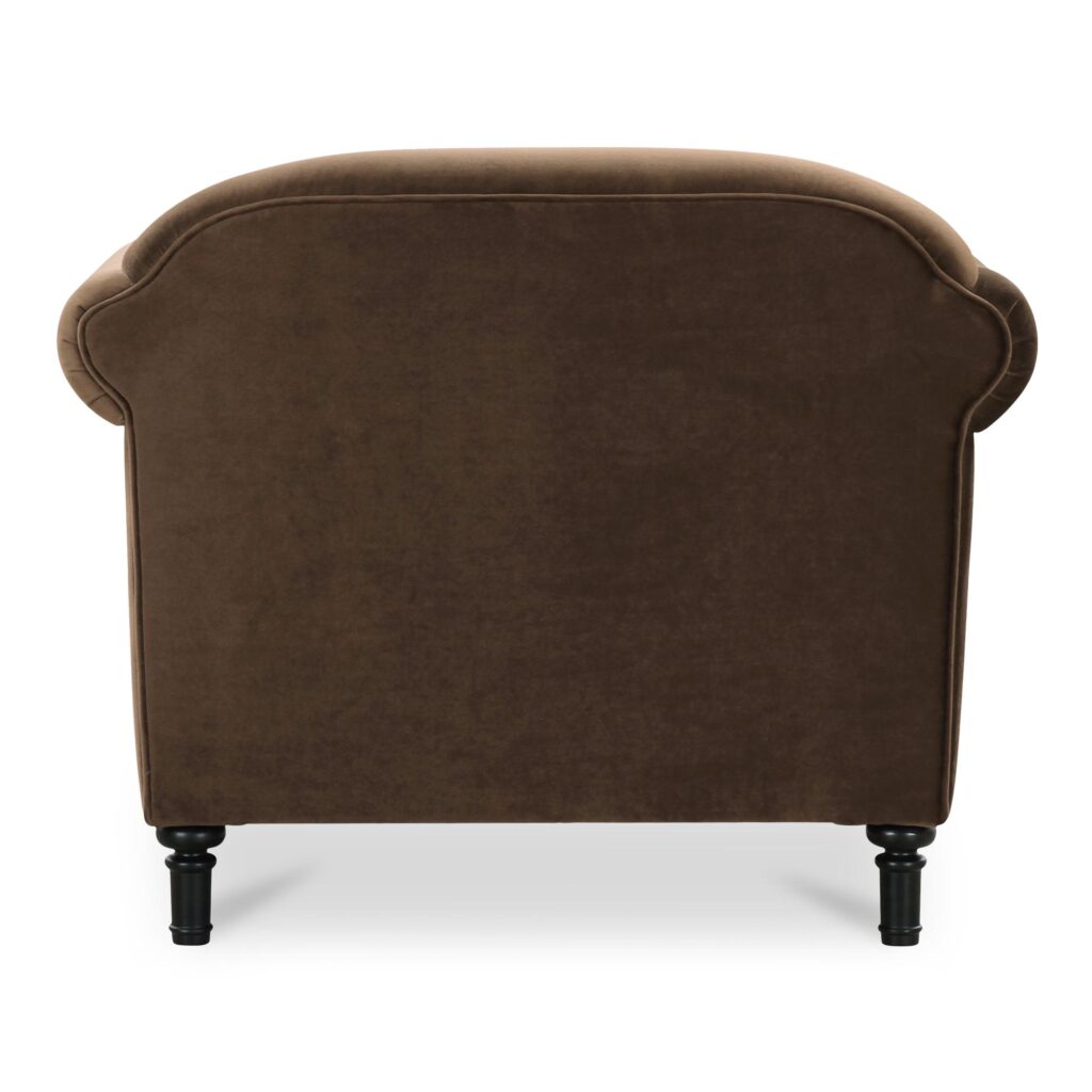 Harmony Accent Chair Dark Brown Faux Mohair - Image 5