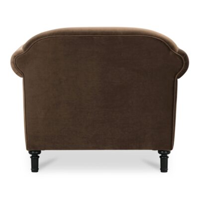 Harmony Accent Chair Dark Brown Faux Mohair OA-1063-20 OA 1063 20 Harmony back shadsilo