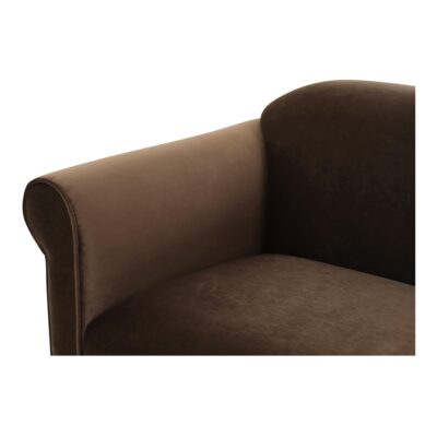 Harmony Accent Chair Dark Brown Faux Mohair OA-1063-20 OA 1063 20 Harmony closeup shadsilo