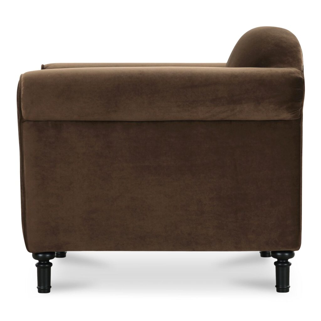 Harmony Accent Chair Dark Brown Faux Mohair - Image 4