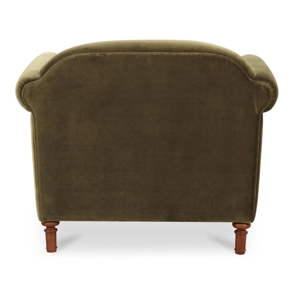 Harmony Accent Chair Dark Green Faux Mohair - Image 5