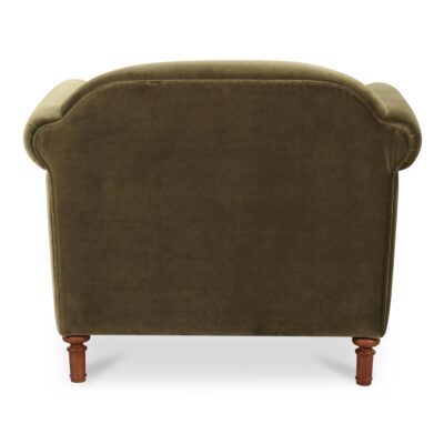 Harmony Accent Chair Dark Green Faux Mohair OA-1063-27 OA 1063 27 Harmony back shadsilo