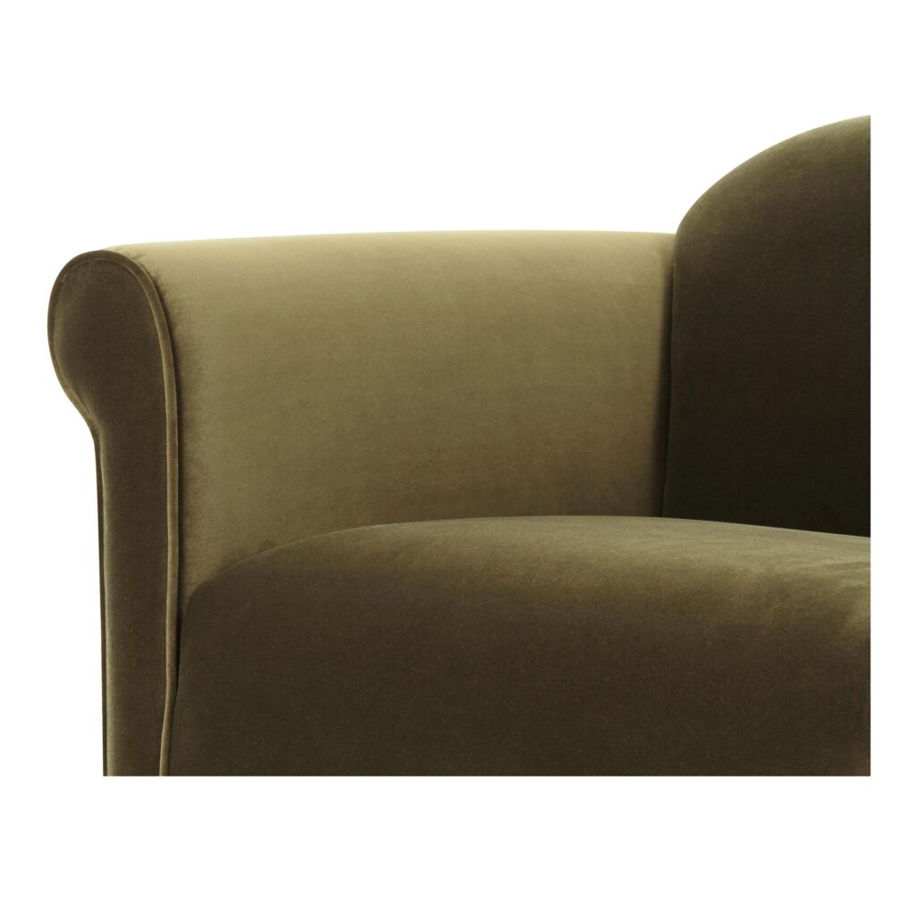 Harmony Accent Chair Dark Green Faux Mohair - Image 6