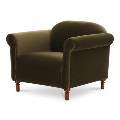 Harmony Accent Chair Dark Green Faux Mohair OA-1063-27 OA 1063 27 Harmony diagL shadsilo