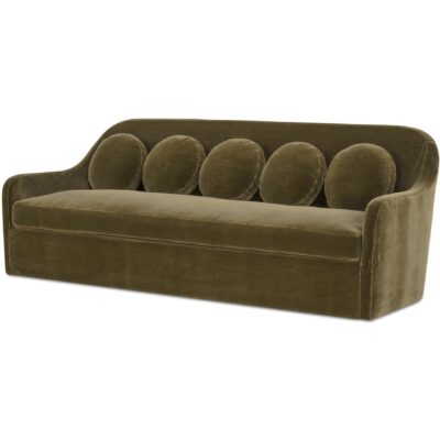 Rialto Sofa Dark Green Faux Mohair